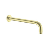 Nero Round Wall Shower Arm - Brushed Gold